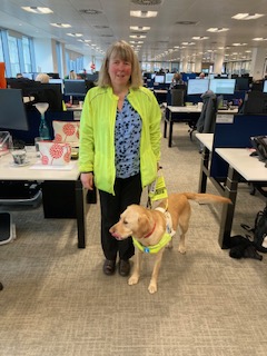 Jenny Stafford and her guide dog